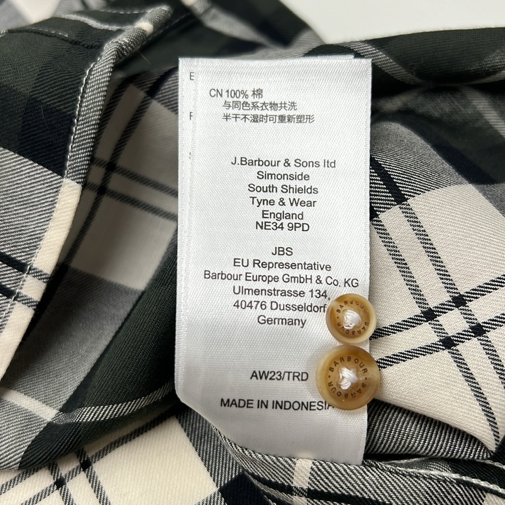 ✨ BARBOUR ✨ Modern Heritage Angelina Poplar Tartan Shirt 8 (USA 4) - Picture 10 of 16